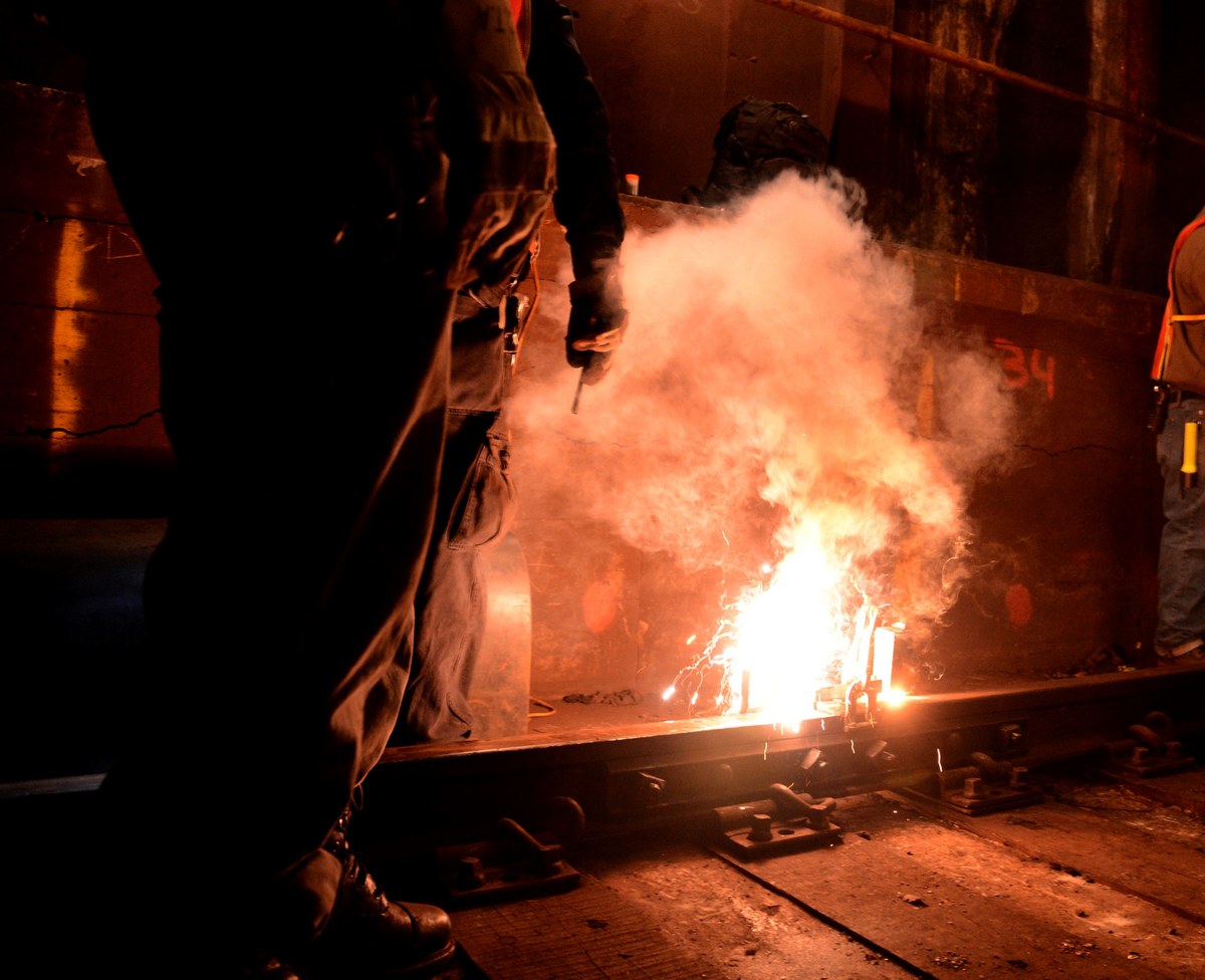 Exothermic CAD Welding in Substation Trench