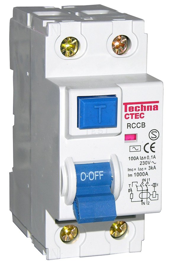 Residual Current Circuit Breaker (RCCB) 4P 30mA/100mA